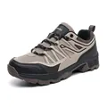 Zapatillas de senderismo de malla transpirable duraderas en marrón y negro para montaña y campo - 36 / Marrón Beige