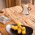Beige lace table runner with elegant floral embroidery for home dining table decoration - 75-180 / Coffee Base Coffee Flower