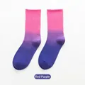 Lebhafte rosa und lila Gradient Tie-Dye Socken für Skating und täglichen Sport - Einheitsgröße / Rötliches Lila