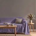 Elegante copridivano in cotone lavato viola, telo protettivo per mobili tutte stagioni - 180x180cm / Viola