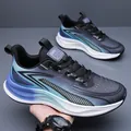 Zapatillas de running para hombre de malla transpirabile con degradado azul y negro - 38 / Azul Negro