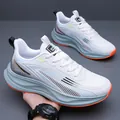 Zapatillas de running de malla blanca y azul para hombre con diseño muy transpirable - 38 / Blanco Azul