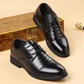 Scarpe eleganti da uomo in pelle nera con dettagli brogue traspiranti per occasioni formali - 38 / Nero Fodera Singola