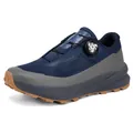 Blue and grey outdoor hiking shoe with rotary lacing system and non-slip sole. - 39 / Dark Blue