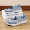 Zapatos de caminar Mary Jane azul claro para mujer con malla transpirable y velcro - 35 / Azul Luna