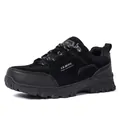 Zapatillas de senderismo negras de caña baja con suela resistente y parte superior de malla - 36 / Negro