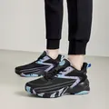 Professional men's breathable mesh basketball shoes in black and blue gradient design - 39 / Basketball Shoes (6696) / Black Purple