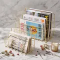 Gold iron mesh magazine rack for stylish desktop organization and book storage. - L / Gold