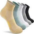 Pack of breathable mesh ankle socks in five assorted colors for running and sports - Size 33-40 / Blue Mid-Tube