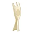Ergonomischer Reistopf-Reiniger aus Silikon mit Abtropfsieb in Cremeweiß - Weiß