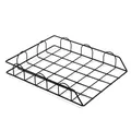 Modern black wire mesh desk organizer tray for office documents and books - Black Hollow Grid Style / Black