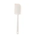 High-quality cream white silicone spatula for heat-resistant baking and mixing. - White