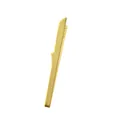Premium heat resistant yellow silicone cooking spatula shown from a side profile view - Food Tongs