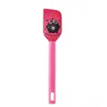 Halloween themed pink silicone baking spatula with witch cauldron and eyeball motif - Rose Red
