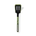 Heat-resistant black and green silicone slotted spatula for professional home cooking - Slotted Spatula