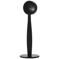 Minimalist matte black 2-in-1 coffee measuring scoop and tamper with stable standing base - Piano Black
