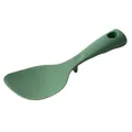 Non-stick green silicone rice spoon with standing base and heat resistant handle - Green
