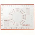 Professional 40x30cm non-slip silicone pastry mat with measurements and conversion tables - Red Kneading Mat / 40x30cm