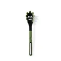 Professional heat-resistant silicone pasta fork server with ergonomic green handle - Pasta Server