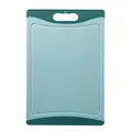Durable PP anti-slip cutting board with hanging hole in light blue and dark green - L / Green