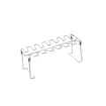 Portable foldable stainless steel chicken leg and wing rack for outdoor BBQ grills - Folding Rack / Bag Packaging