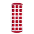 21-cavity red silicone ice cube tray mold with easy-release square compartments - Multiple Cells/Pack / Red