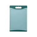Durable non-slip PP plastic cutting board in teal and dark green for kitchen food prep - M / Green
