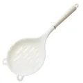 Schiumarola da cucina in silicone resistente al calore in colore bianco crema - Manico in Silicone / Bianco traslucido