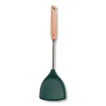 Espátula de cocina de silicona verde oscuro con mango ergonómico de madera para sartenes - Espátula / Verde Oscuro