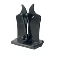 Professional manual multi-functional black kitchen knife sharpener in sleek black finish - Black