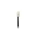 Premium white silicone cream spatula with black ergonomic handle for baking cakes - Spatula / 10 Inch Spatula (Black Handle) / Black