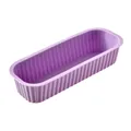 Premium purple rectangular silicone baking mold for cake and bread loaf, air fryer safe - Purple