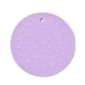 Purple round silicone heat-resistant trivet with anti-slip bumpy texture - Splatter Texture / Light Purple