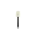 White silicone baking spatula with black ergonomic handle for cake mixing - T-Shaped Spatula / 10 Inch T-Spade (Black Handle) / Black