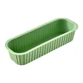 Durable heat resistant green silicone loaf pan for bread and air fryer cakes baking - Lake Green