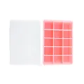 Pink food-grade silicone 15-grid ice cube tray with white lid for whiskey - 15 Grids / Pink