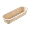 Heat-resistant rectangular cream silicone baking mold for bread, cheese, and cakes - White