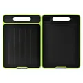 Double-sided aluminum thawing cutting board with knife sharpener and green non-slip edges - Dark Green