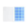 Light blue 15-grid flexible silicone ice cube tray with white lid for whiskey cocktails - 15 Grids / Blue
