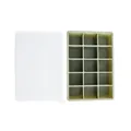 Food grade silicone ice cube tray with 15 compartments and white lid for whiskey - 15 Grids / Green