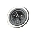 Gray silicone and stainless steel kitchen sink strainer filter for drain protection - Gray