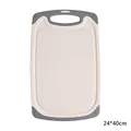 Tagliere durevole in paglia di grano con manici antiscivolo grigi da cucina 24x40cm - Articolo singolo / Cachi Grande (24*40cm)