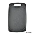 Tagliere in paglia di grano grigio antiscivolo con manico, dimensioni 24x40cm cucina - Nero Grande (24*40cm)