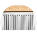 Professional wavy potato cutter with ergonomic wooden handle for crinkle cutting - Crinkle Cutter
