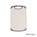 Tagliere durevole in paglia di grano 19,5x31,5 cm con manico grigio antiscivolo - Cachi Medio (19.5*31.5cm)