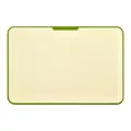 Multifunctional plastic double-sided cutting board with green non-slip border for baby food - Green