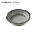 Premium small round foldable silicone cake mold in grey, 18x21cm durable bakeware - Small Round / Light Gray