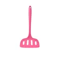 Professional bright pink heat-resistant silicone slotted turner spatula cooking tool - Wide Slotted Turner