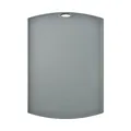 Durable grey PP cutting board with non-slip texture and hanging hole for kitchen use - Dark Gray / L