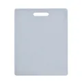 Durable light blue PP plastic cutting board with textured surface and handle - L / White